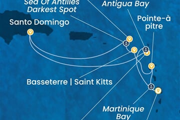 Costa Favolosa - Nizozemské Antily, Dominikán.rep. (Fort-de-France)
