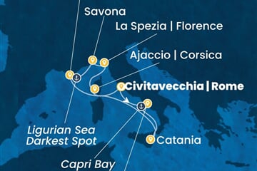 Costa Fascinosa - Itálie, Francie (z Civitavecchie)