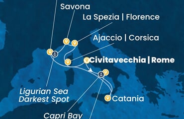 Costa Fascinosa - Itálie, Francie (z Civitavecchie)