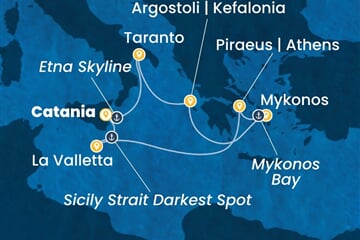 Costa Fascinosa - Itálie, Řecko, Malta (Catania)