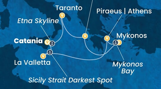 Costa Fascinosa - Itálie, Řecko, Malta (Catania)