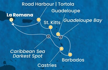 Costa Fascinosa - Dominikán.rep., Nizozemské Antily (z La Romana)