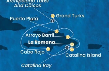 Costa Fascinosa - Dominikán.rep., Turks a Caicos (z La Romana)