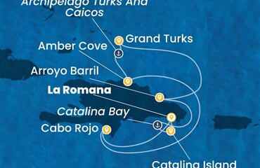 Costa Fascinosa - Dominikán.rep., Turks a Caicos (z La Romana)
