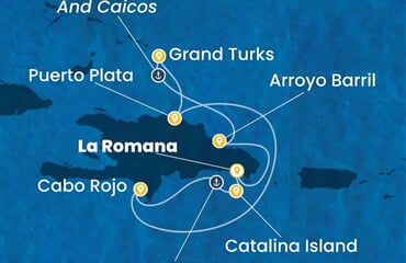 Costa Fascinosa - Dominikán.rep., Turks a Caicos (z La Romana)
