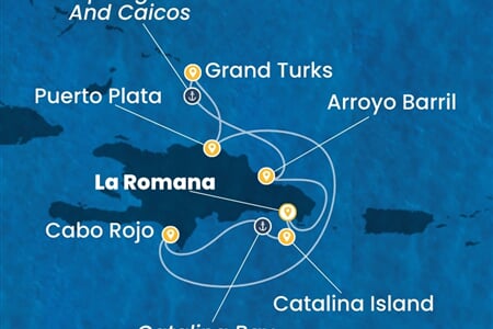 Costa Fascinosa - Dominikán.rep., Turks a Caicos (z La Romana)
