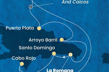 Costa Fascinosa - Dominikán.rep., Turks a Caicos (z La Romana)