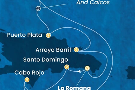 Costa Fascinosa - Dominikán.rep., Turks a Caicos (z La Romana)