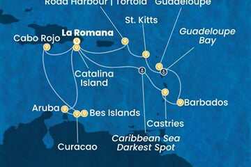 Costa Fascinosa - Dominikán.rep., Nizozemské Antily (z La Romana)