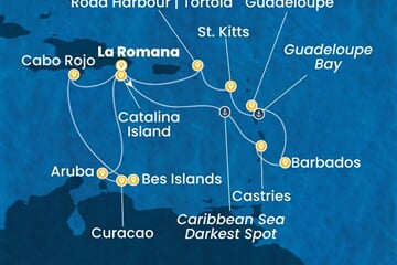 Costa Fascinosa - Dominikán.rep., Nizozemské Antily (z La Romana)