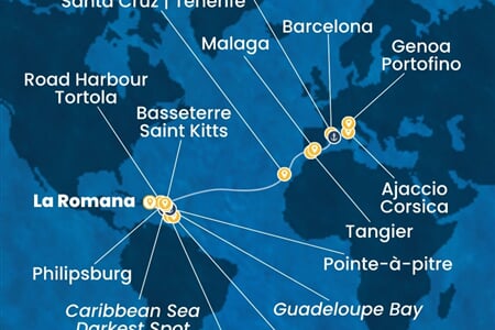 Costa Fascinosa - Dominikán.rep., Sv.Vincenc a Grenadiny, Nizozemské Antily, Maroko, Španělsko, ... (z La Romana)