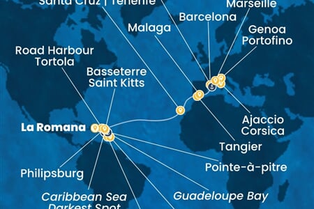 Costa Fascinosa - Dominikán.rep., Sv.Vincenc a Grenadiny, Nizozemské Antily, Maroko, Španělsko, ... (z La Romana)