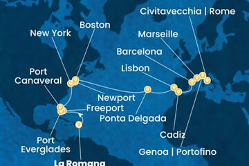 Costa Fascinosa - Dominikán.rep., Bahamy, USA, Portugalsko, Španělsko, ... (z La Romana)