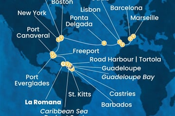 Costa Fascinosa - Dominikán.rep., Nizozemské Antily, Bahamy, USA, Portugalsko, ... (z La Romana)