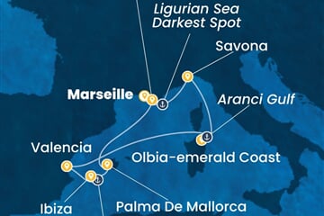 Costa Fascinosa - Francie, Itálie, Španělsko (z Marseille)