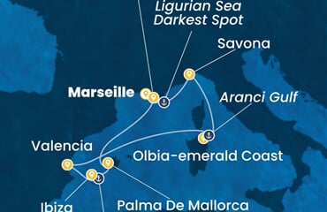Costa Fascinosa - Francie, Itálie, Španělsko (z Marseille)
