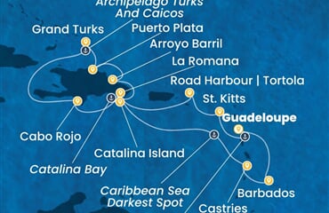 Costa Fascinosa - Nizozemské Antily, Dominikán.rep., Turks a Caicos (Pointe-a-Pitre)
