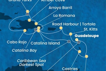 Costa Fascinosa - Nizozemské Antily, Dominikán.rep., Turks a Caicos (Pointe-a-Pitre)