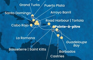 Costa Fascinosa - Nizozemské Antily, Dominikán.rep., Turks a Caicos (Pointe-a-Pitre)