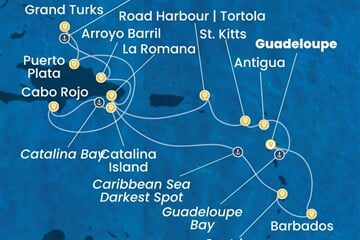 Costa Fascinosa - Nizozemské Antily, Dominikán.rep., Turks a Caicos (Pointe-a-Pitre)