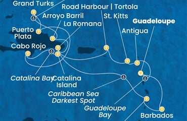 Costa Fascinosa - Nizozemské Antily, Dominikán.rep., Turks a Caicos (Pointe-a-Pitre)