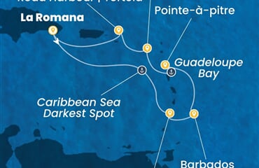 Costa Fascinosa - Dominikán.rep., Sv.Vincenc a Grenadiny, Nizozemské Antily (z La Romana)