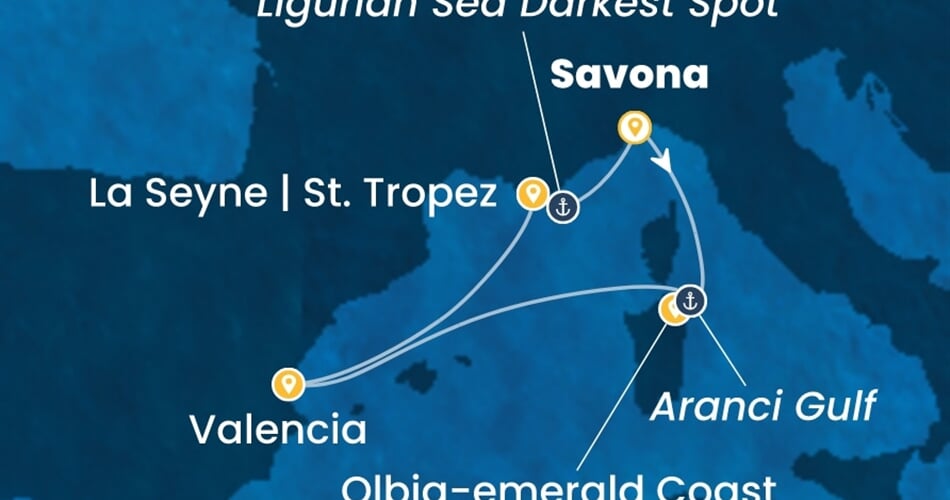 Trasa plavby CFS-SVN05A3F