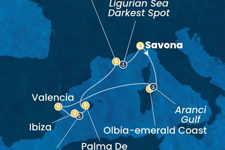 Costa Fascinosa - Itálie, Španělsko (ze Savony)