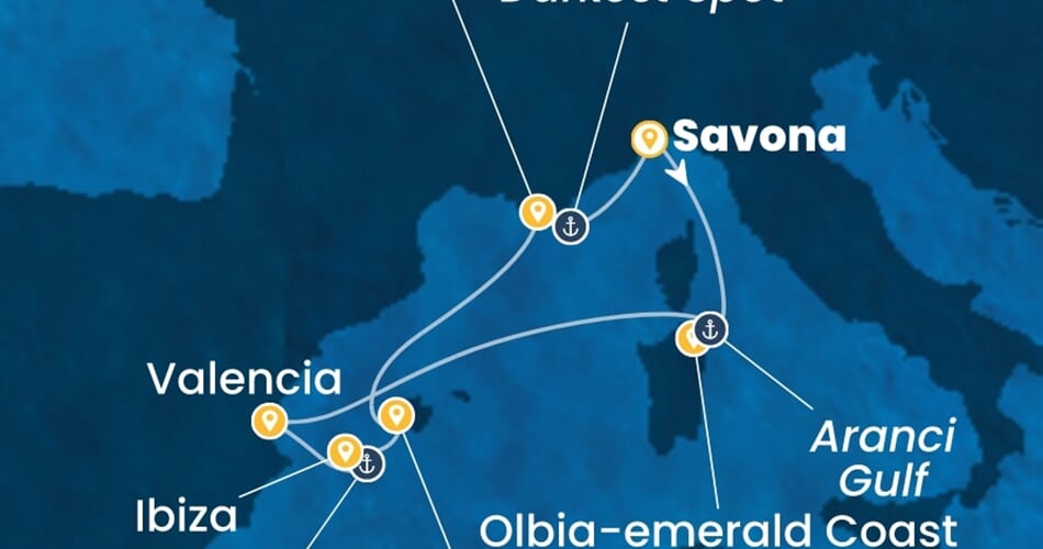 Trasa plavby CFS-SVN07AAH