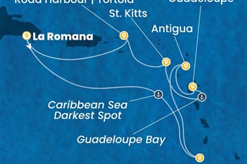 Costa Fascinosa - Dominikán.rep., Sv.Vincenc a Grenadiny, Nizozemské Antily (z La Romana)