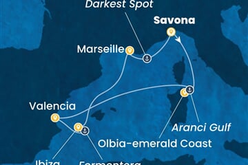 Costa Fascinosa - Itálie, Španělsko, Francie (ze Savony)