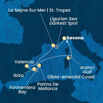 Trasa plavby CFS-SVN07AAM