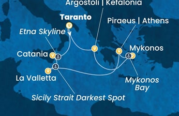 Costa Fascinosa - Řecko, Malta, Itálie (Taranto)