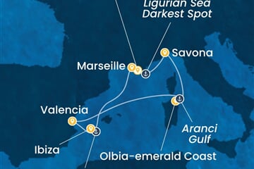 Costa Fascinosa - Itálie, Španělsko, Francie (Saint Tropez)