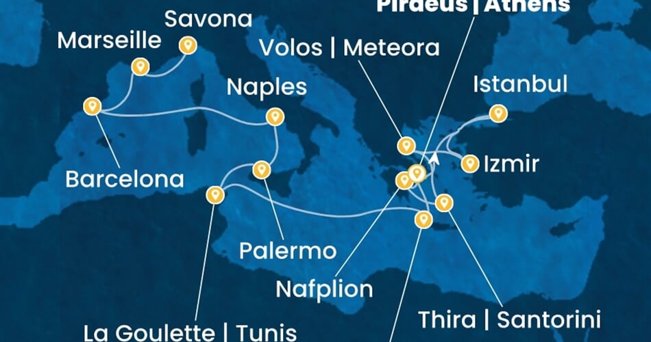 Trasa plavby CPA-ATH16A01