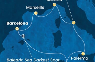 Costa Pacifica - Španělsko, Tunisko, Itálie, Francie (z Barcelony)