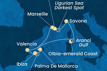 Costa Fascinosa - Itálie, Španělsko, Francie (Saint Tropez)