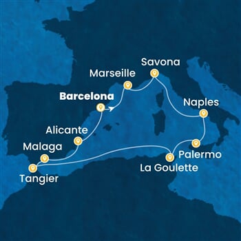 Trasa plavby CPA-BCN11A1L