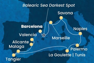 Costa Pacifica - Španělsko, Francie, Itálie, Tunisko, Maroko (z Barcelony)