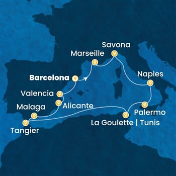 Trasa plavby CPA-BCN12A1A