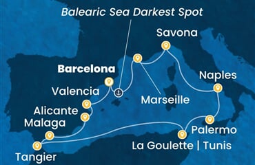 Costa Pacifica - Španělsko, Francie, Itálie, Tunisko, Maroko (z Barcelony)