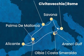 Costa Pacifica - Itálie, Španělsko (z Civitavecchie)