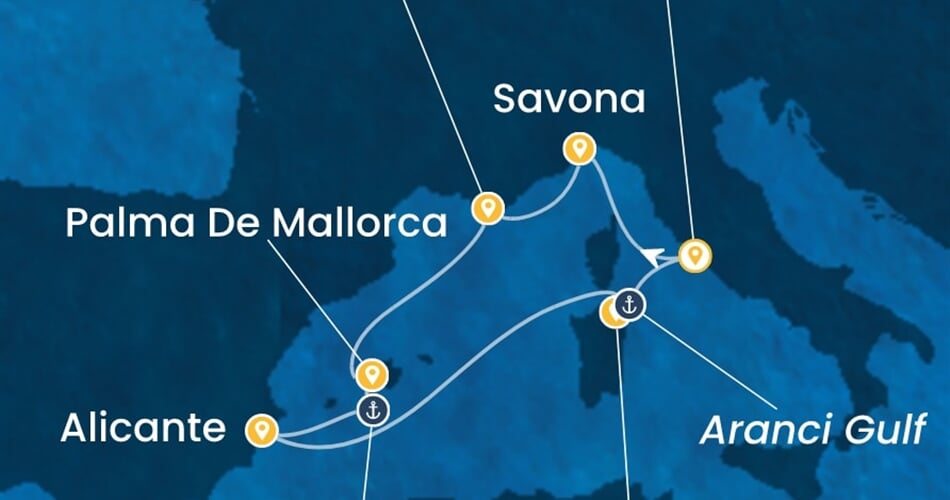 Trasa plavby CPA-CIV07AC4