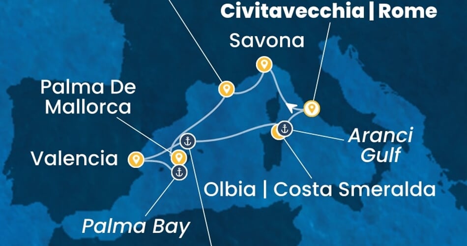 Trasa plavby CPA-CIV07ACO