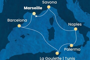 Costa Pacifica - Francie, Itálie, Tunisko, Španělsko (z Marseille)