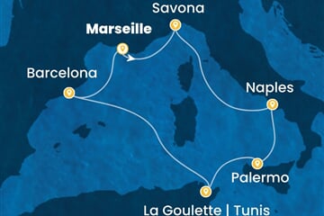 Costa Pacifica - Francie, Itálie, Tunisko, Španělsko (z Marseille)