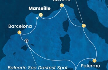 Costa Pacifica - Francie, Španělsko, Tunisko, Itálie (z Marseille)