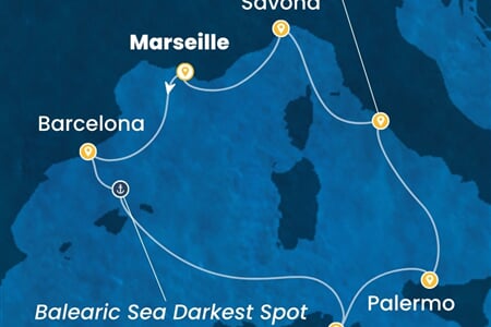 Costa Pacifica - Francie, Španělsko, Tunisko, Itálie (z Marseille)