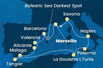 Costa Pacifica - Francie, Itálie, Tunisko, Maroko, Španělsko (z Marseille)
