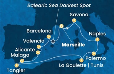 Costa Pacifica - Francie, Itálie, Tunisko, Maroko, Španělsko (z Marseille)